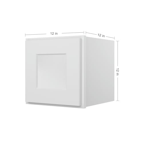 Furinno Shaker Wall Kitchen Cabinet, with Single Door, Glass Not Included, Ready to Assemble, 12 D x 12 W x 12 H, White by Furinno - Image 4