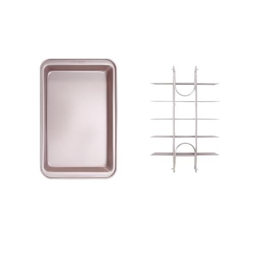 CHEFMADE 12 Inch Nonstick Brownie Pan, with Removable Bottom and Divider