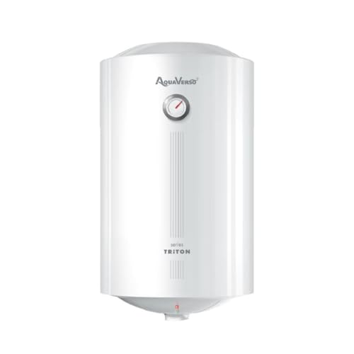 AquaVerso Triton Scaldabagno Elettrico Verticale 50 L con Serbatoio Bio-Glasslined, Anticorrosione, Isolamento Super Foam ad Alta Densità, Garanzia 2 anni
