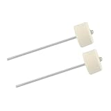 Kisangel 2個 双踩槌头 バスドラムペダル用製ビーター 耐久性フェルトヘッド付き ジャズドラム練習用交換パーツ