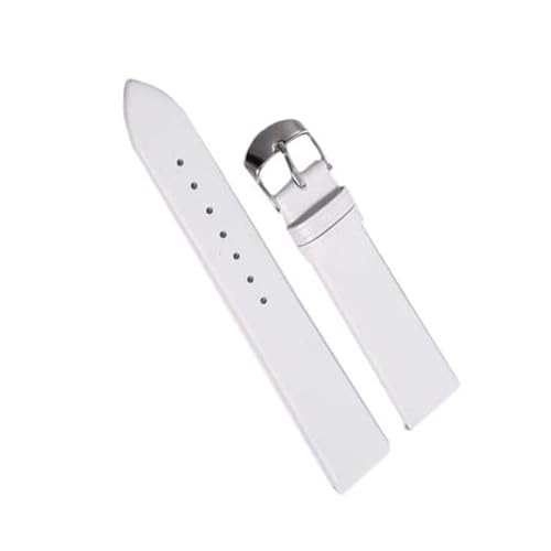 Bracelet de montre 14mm cuir blanc mince pour raviver votre montre
