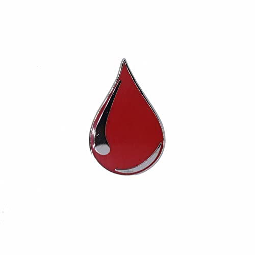 Jim Clift Design Blood Drop Enamel Lapel Pin - 50 Count