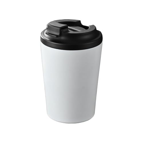 マグカップ 保温 コーヒーカップ コンビニカップ 携帯マグ 保冷 タンブラー 真空断熱 漏れない ステンレス製 蓋付き 二重構造 380ml コップ 水筒 コーヒー ダイレクト カフェ風 直飲み 持ち運び プレゼント 男女兼用 通勤 通学 (ホワイト)
