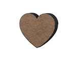 Prodotto in UE. Pomelli a forma di cuore (6 pezzi) in MDF da verniciare.