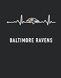 ravens nfl 2018  Baltimore Ravens: Baltimore Ravens Heartbeat  NFL Fan Essentials  Football College Ruled 8.5x11 inches, 110 pages