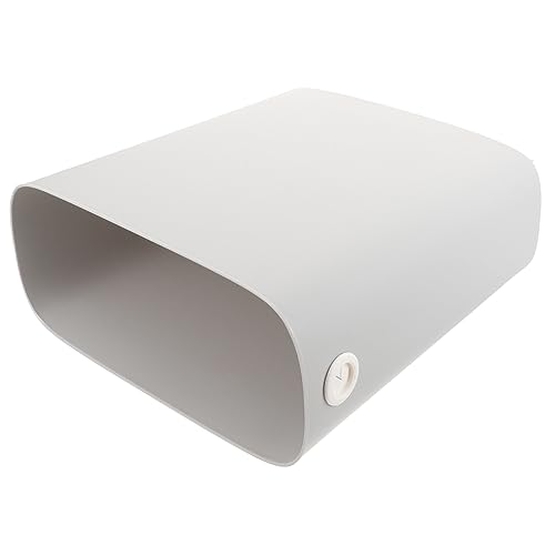 Bote de basura rectangular plástico gris claro