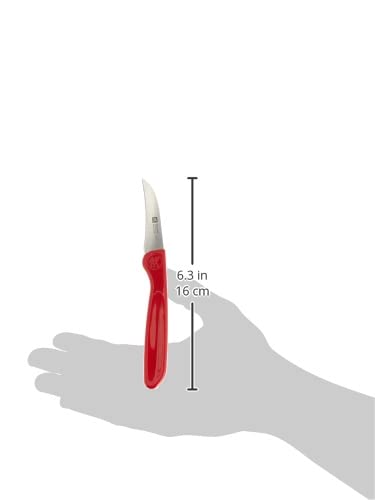 Foto von ZWILLING Twin Grip Schälmesser, Klingenlänge 5cm, Rostfreier Spezialstahl/Kunststoffgriff, Rot