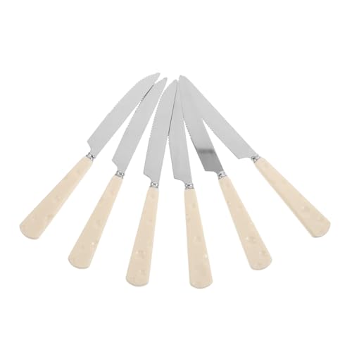 Cabilock 6Pcs Stainless Steel Cheese Knife Multi Purpose Spreaders for Butter Jam and Cheese Charming Kitchen Accessories with Comfortable Grip