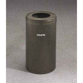 Glaro Value Recyclepro Single Stream Satin Black/Satin Aluminum, 23 Gallon Waste - W-1542