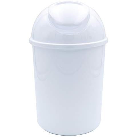 Cubo de Basura con Tapa basculante Ridder Blanco Cover