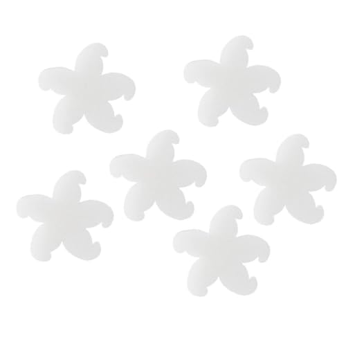 HOMSFOU Esponjas Absorbentes de Aceite para Piscina y Cosméticos, 10 Piezas, Forma de Flor, Alta Eficiencia, Algodón de Color Claro, Filtro Reutilizable para Spa y Bañera