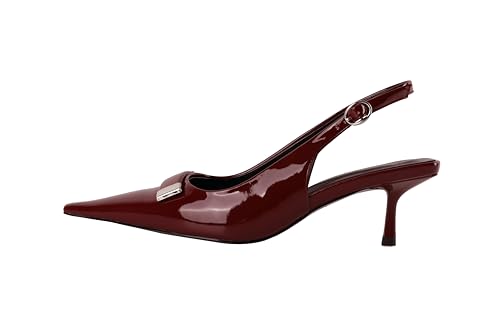 Esvowido Womens Slingback Kitten Heels Comfortable Pointed Toe Slingback Pumps 2 Inches Low Heels Pumps with Buckle Strap Party Dress Shoes2
