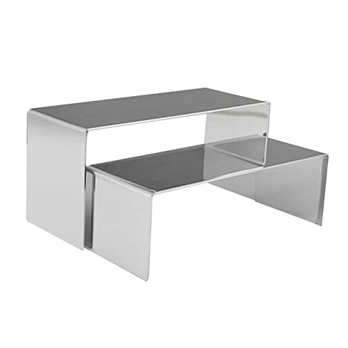 Folpus Lot de 2 Présentoirs à Chaussures pour Sac à Main, Présentoir à Bijoux pour Vêtements, Portefeuilles, Pantoufles, Argent Cover