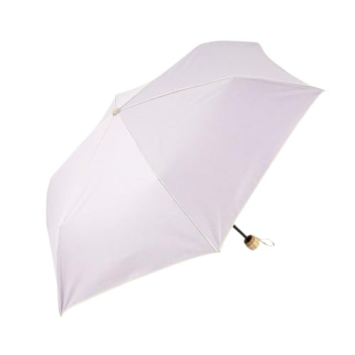 [ケユカ] KEYUCA 折畳傘 遮光パイピングシャンブレー ラベンダーのサムネイル