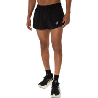 ASICS Men's Silver Split Short Running Apparel, L,...