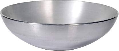 Diamond Steel Aluminium Silver Kadai Without Handle for Cooking | Kadhai for Stovetop | Cookware Tasra for Super & Deep Cooking (11 Inch)-image-29