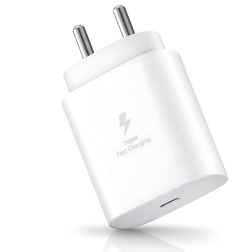 Image of MAK 25W Charger for Samsung Galaxy M14 Snapdragon 5G Type C Charger Adapter Compatible with M14 Snapdragon 5G Charger, 25 Watt USB Type C to C Pd Charging Adapter C Type, White