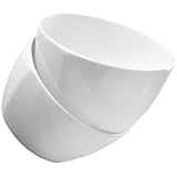 PACKOVE Cuencos Cuadrados de Porcelana Ósea 4.5 Pulgadas, Tazones de Cerámica Resistente al Calor para Sopa y Arroz, Juego de 2 Piezas, Tazón para Servir Comida en Hogar y Restaurante