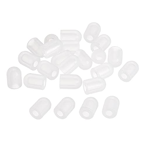 uxcell 2.4mm ID 7.5mm Long Rubber End Caps Screw Thread Protectors Tubing Covers 24pcs