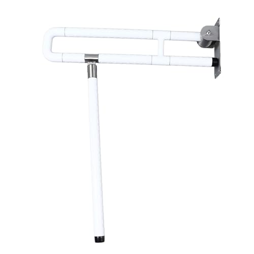 Xiuganpo Barra de Agarre para Inodoro Plegable de Acero Inoxidable de 60cm de Longitud con Efecto Brillante en la Oscuridad, Barra de Mano de Seguridad para Baño para Uso de Personas Mayores