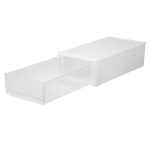 カインズ(CAINZ) 引き出し衣装ケースロング L 幅39cm 奥行74cm 高さ30cm クリア 衣装ケース 収納 押し入れ ケース 衣類 棚 押入れ 収納ケース ボックス
