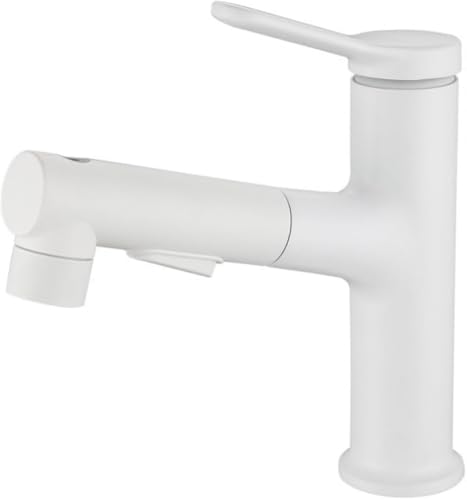 CokBluホース引出し式シングルレバー混合水栓 洗面蛇口噴水機能付き浴室用水栓 洗面洗髪用 3 モード出水泡沫水流・シャワー水流混合水栓