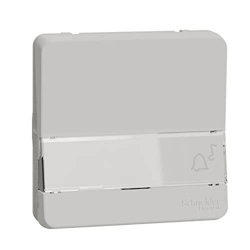 Schneider Electric - Mureva Styl - Bouton poussoir porte-etiquette - composable - IP55 - IK08 - blanc - MUR39129