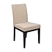 OSP Home Furnishings Dakota Upholstered Parsons Chair with Espresso Finish Wood Legs, Linen