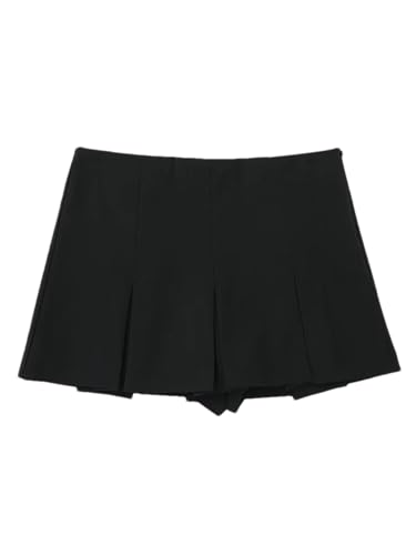 Solid Color Ruffle Slim Pleated Mini Women's Casual High Waist Skirt