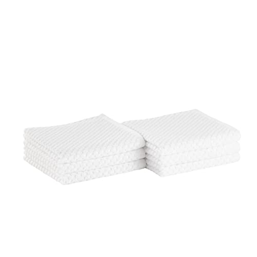 Amazon Basics Odor Resistant Textured Hand Towel, 16 X 26 Inches - 6-Pack, White #TOP25