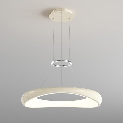Chandelier pour salle à manger moderne circulaire vert de 52 cm réglable