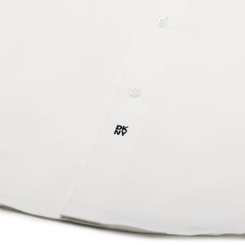 DKNY Men's Slim Fit Dress Shirts Solid Long Sleeve Stretch Wrinkle-Free Formal Shirt Business Casual Button Up Shirts - Image 7