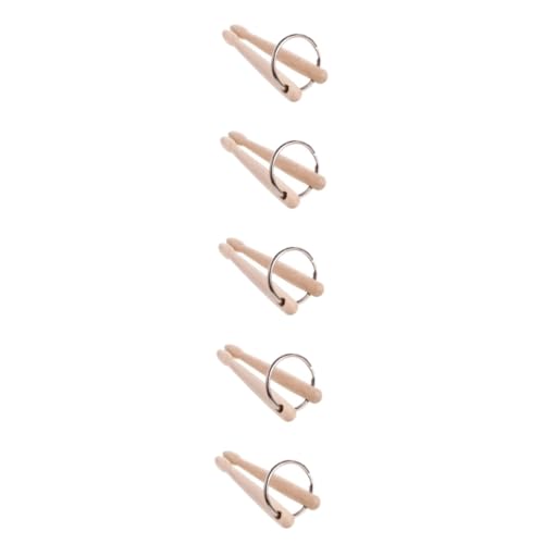Porte-clés batterie de musique pendentif de décoration polyvalent lot de 5