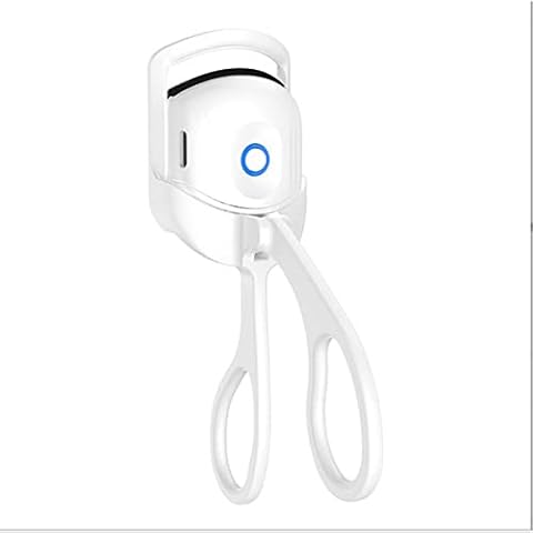 Heated Eyelash Curler,USB Rechargeable Electric Eyelash Curler with Quick Pre-Heat,Long-Lasting Heated Eyelash Clip for Make Up, Professional Lash Curler for All Eye Shapes,Gift for Women Girl, White Cover
