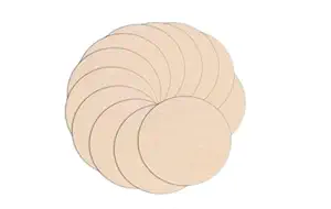 SB Creation x 3 Inches MDF Board Sheet Veneers for Art & Craft Pack of 12 Pine Wood Veneer (8 cm x 8 cm)(WH_7504NN) (1)