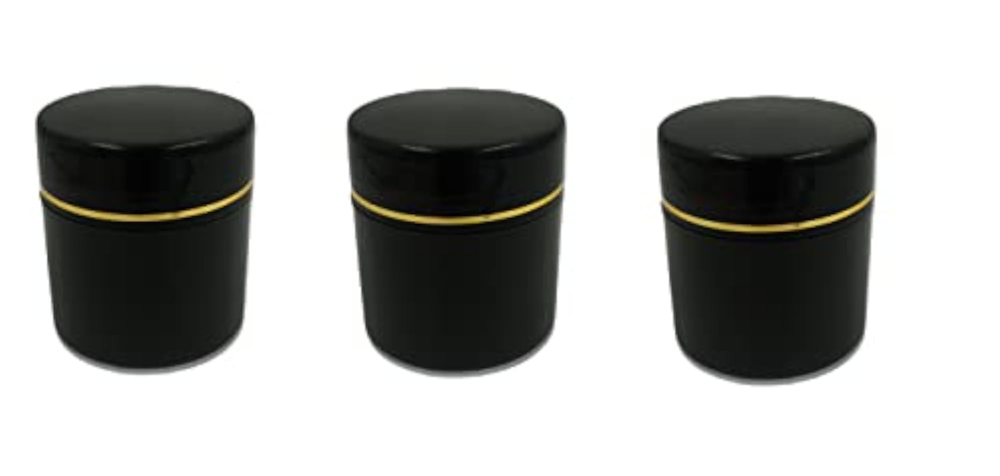 60ml PET Jar Unbreakable Plastic Black Round Container