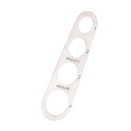 Cabilock Precise Pasta Measuring Device 4 Hole Stainless Steel Noodle Ruler for Gourmet Chefs