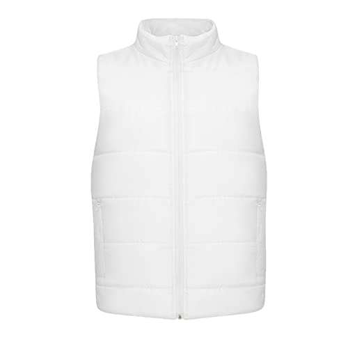 Piumino Smanicato Uomo 100 Grammi Casual Giubbino Invernale Cotone Gilet Leggero senza Cappuccio Giacca Taglie Forti Imbottita Giubbotto Smanicato Piumino Smanicato Senza Maniche Corto