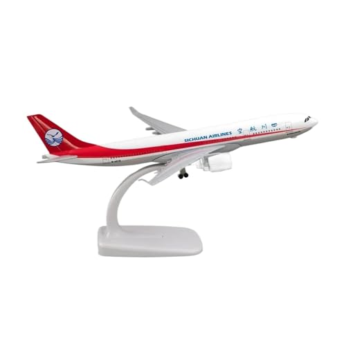 BMAONZ 20 Cm para Modelo De Avión De Aleación A330 Pantalla Estática Avión De Pasajeros Recuerdo Rojo con Soporte De ABS Avión En Miniatura