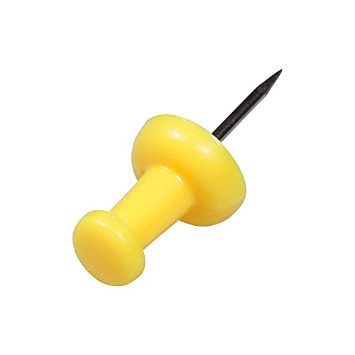 Jam Paper Colorful Push Pins - Yellow Pushpins - 100/Pack #TOP3