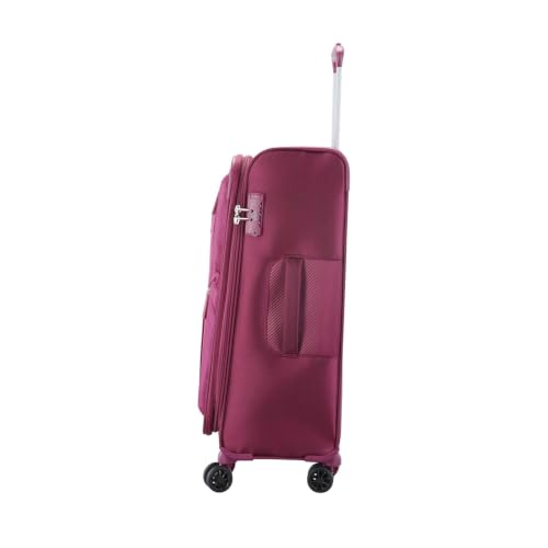 Image of VIP Adept 8W STR Set of 3 Luggage Bags | Small 55 cm Cabin, Medium 69 cm & Large 79 cm | 8 W | Anti-Theft Zipper | TSA Lock | Polyester Soft Luggage | 3 Years International Warranty