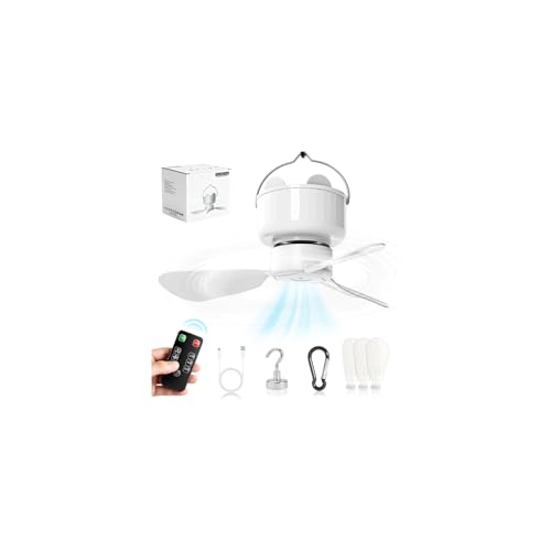 GSQQTE Portable Ceiling Fan for Cruise Magnetic Ceiling Fan Light & Remote Magnetic Fan for Cruise Ship Cabin Approved Cruise Portable Fan - 3 Speed Breeze & Timer for Cabin Ceiling Bedroom Travel