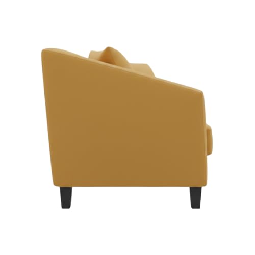 Image of Avion Natalia 2 Seater Sofa Set for Living Room Yellow | Modern 2 Person Sofas Furniture | Fabric Sofa Set 2 Seater Couch for Guests Room Festival Gifts