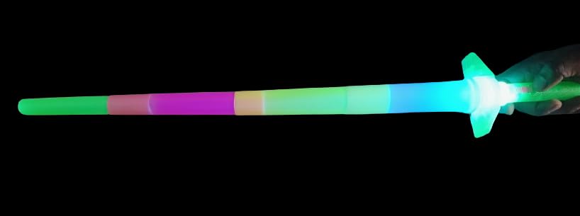 (Pack of 2 Pcs) Flashing Light Sword (Talwar) Toy for Kids/Expandable Talwar Toy for Kids Boys and Girls Random Colours/Led Lighting Sword (Talwar) for Boys