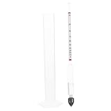 1セットアルコール濃計 精密測定 ヒドロメーターとシリンダー 酒類テスター ホームブリュー用 多用途で持ち運び便利