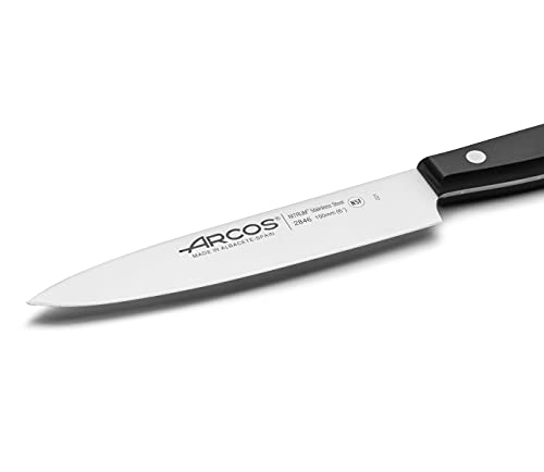 Arcos Chef Knife 6 Inch Stainless Steel. Cooking Knife to Cut and Peel Small Food. Ergonomic Polyoxymethylene Handle and 150mm Blade. Series Universal. Color Black - Image 4