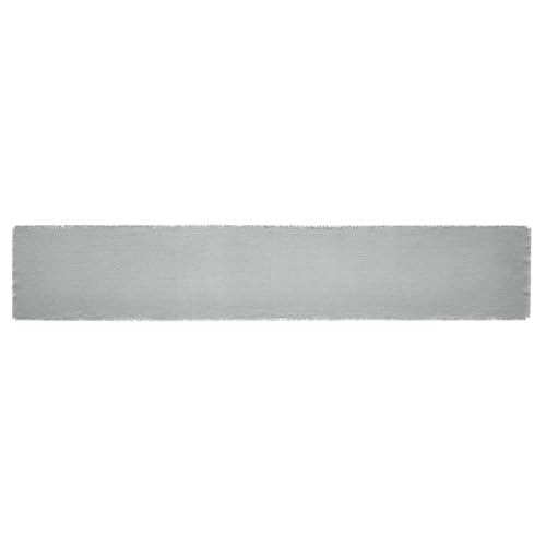 VHC-Brands-Burlap-Dove-Grey-Runner-Fringed-12×72 VHC Brands Burlap Dove Grey Runner Fringed 12×72