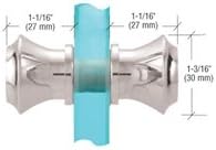 CRL Polished Chrome Flair Style Back-to-Back Knob