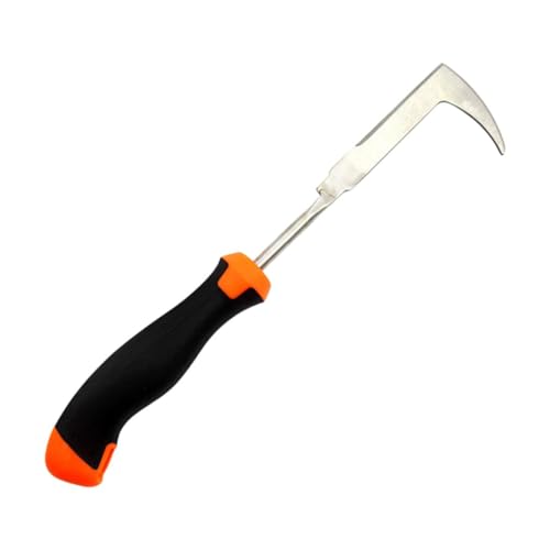 Unkrautstecher Edelstahl, Gartenwerkzeug zum Entfernen von Unkraut, praktischer Handstecher mit ergonomischem Griff, robust und langlebig, für Garten, Rasen und Wege (B)