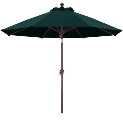 Image of MASTERCANOPY 9ft Olefin 5-Year-Non-Fading Patio Umbrella Peacock Blue